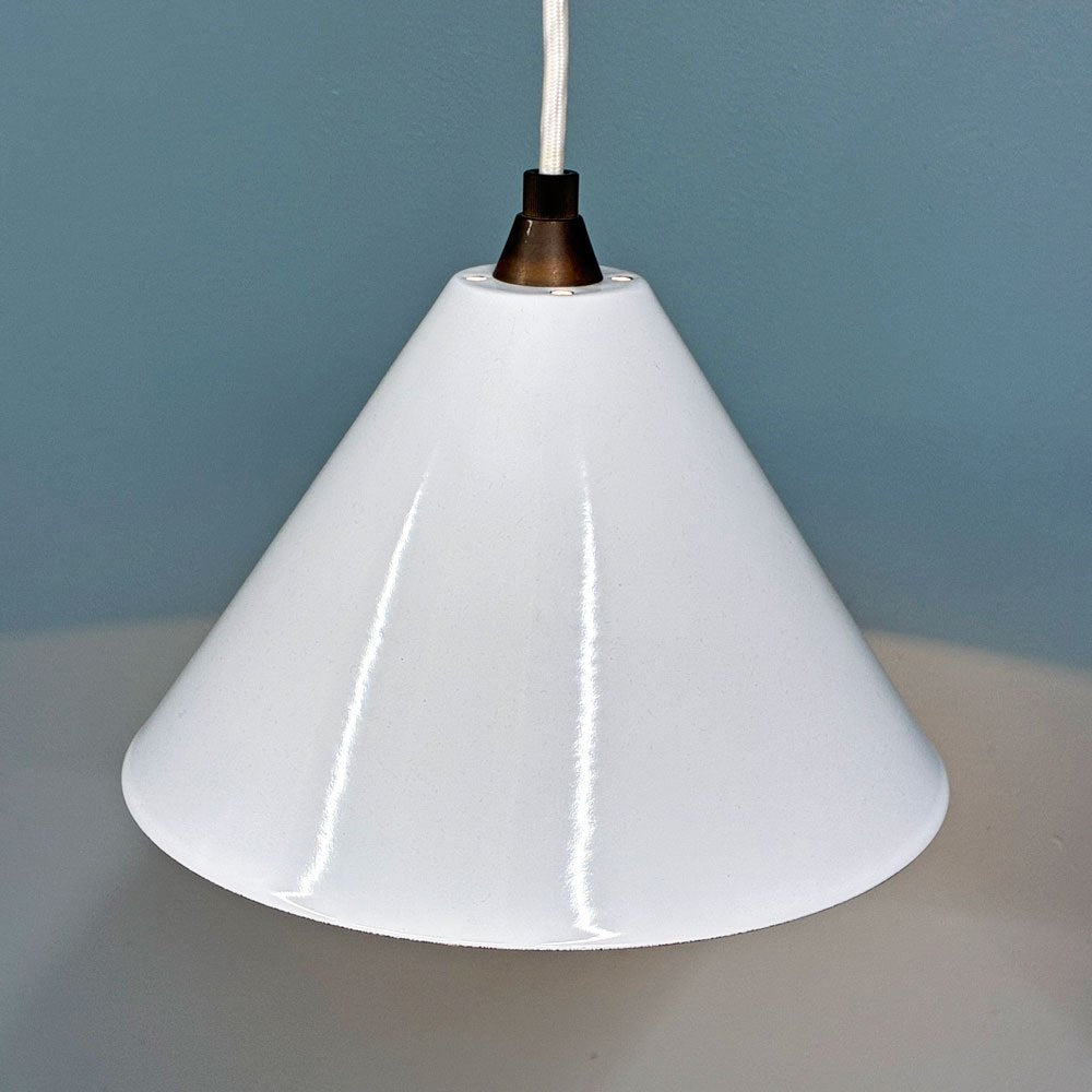 イデー IDEE ホーロー ペンダントライト PORCELAIN ENAMELED IRON LAMP ホワイト インダストリアルデザイン B ◎