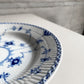 ロイヤルコペンハーゲン ROYAL COPENHAGEN ブルーフルーテッド ハーフレース ディーププレート 25.5cm 深皿 丸皿 陶器 北欧食器 廃番 美品 B ♪