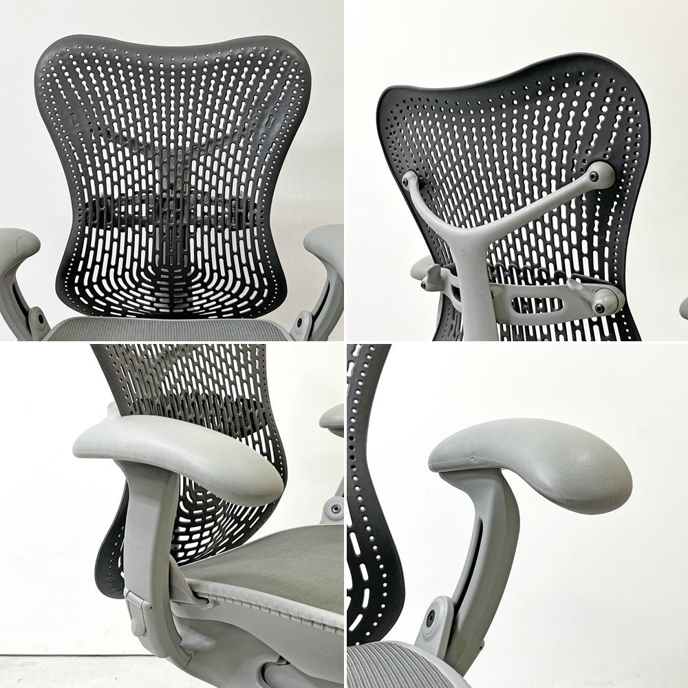 ハーマンミラー Herman Miller ミラチェア Mirra Chair オフィスチェア スタジオ7.5 Studio7.5 グレー 座面昇降 ●