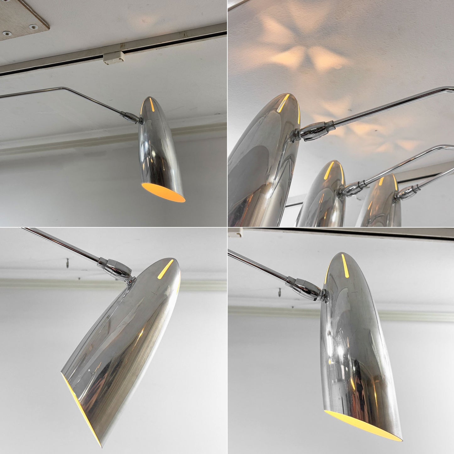 イデー IDEE エクリプス2 ECLIPSEⅡ 3ポイント 3灯ペンダントライト アルミシェード スペースエイジ インダストリアルデザイン 廃番 ●