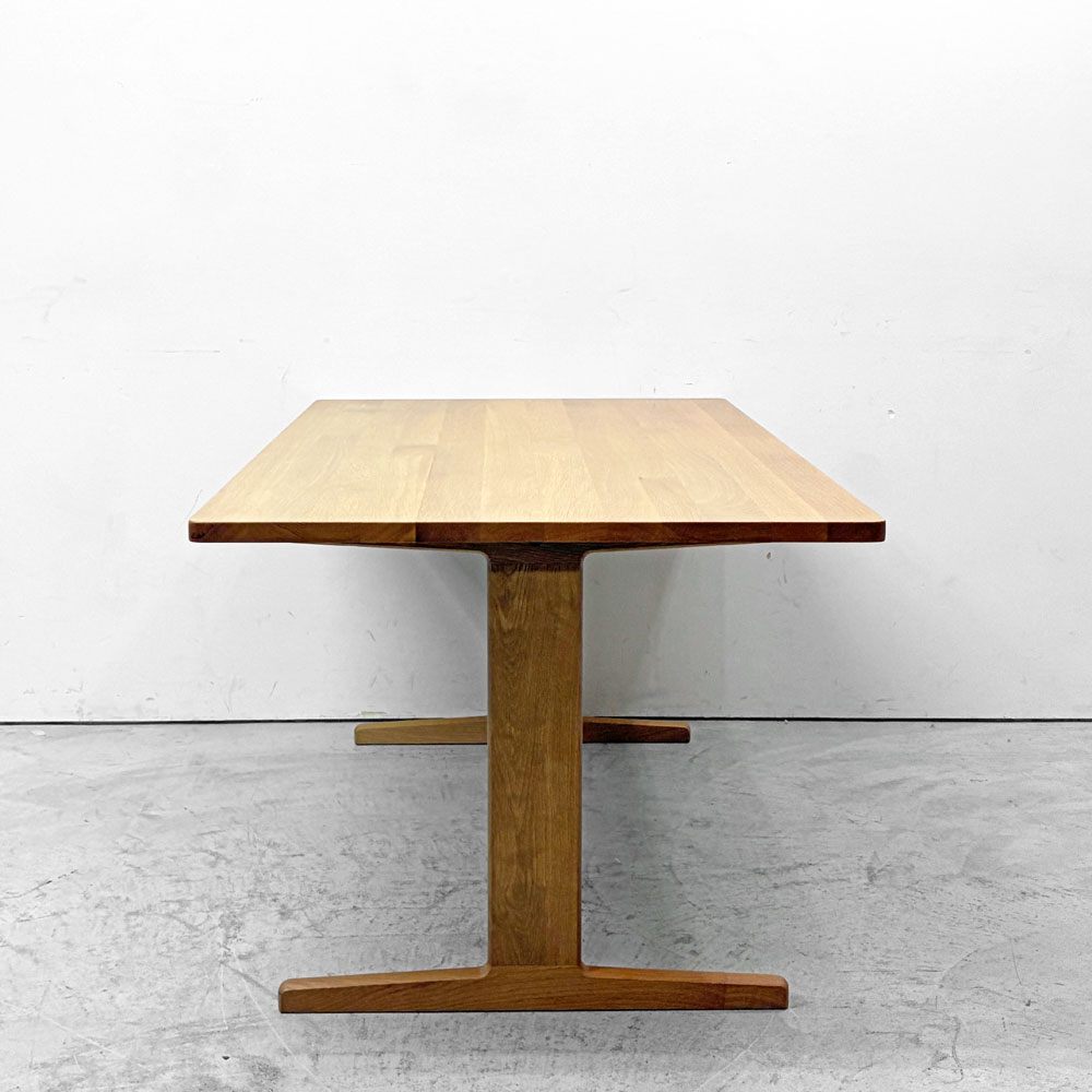 無印良品 MUJI 木製 リビングダイニング テーブル W150 × D80 × H65cm オーク無垢集成材 シンプル ナチュラルスタイル ●
