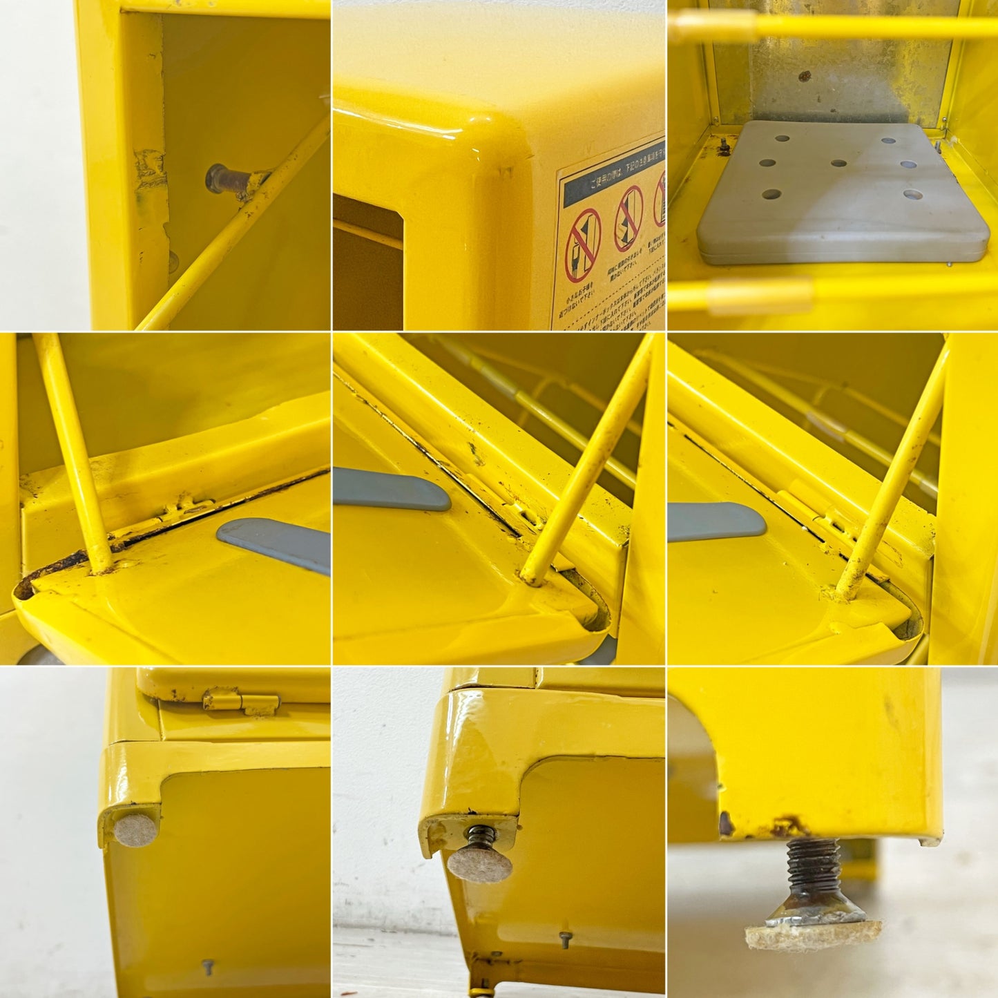 ダルトン DULTON トライデッカー トラッシュカン Tridecker trash can ゴミ箱 ダストボックス イエロー ミッドセンチュリーデザイン 廃番 ●