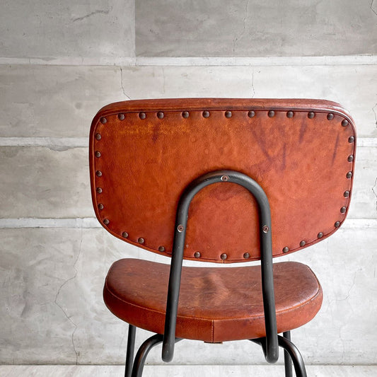 トラックファニチャー TRUCK FURNITURE スット ダイニングチェア SUTTO DINING CHAIR レザー×スチールフレーム インダストリアル ♪
