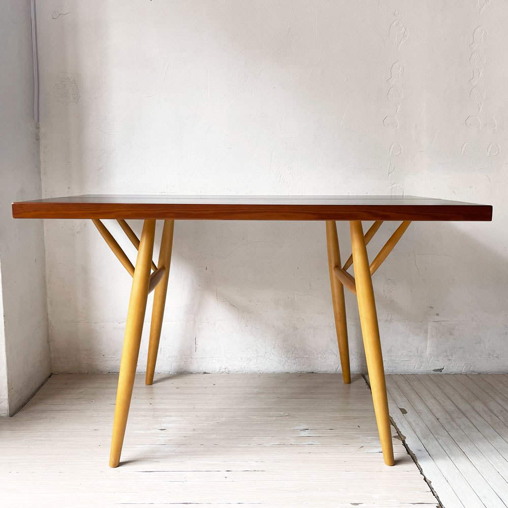 アルテック artek ピルッカテーブル Pirkka Table ダイニングテーブル 120cm イルマリ・タピオヴァーラ ブラウン×ハニー 廃番 希少 ★
