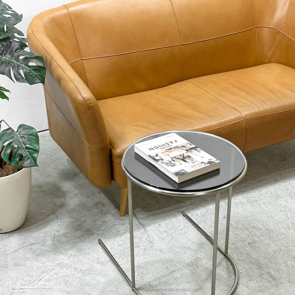 イデー IDEE レポ LEPO 2人掛け ソファ 本革 レザー キャメル 岡嶌要 廃番 参考価格194,400円 ●