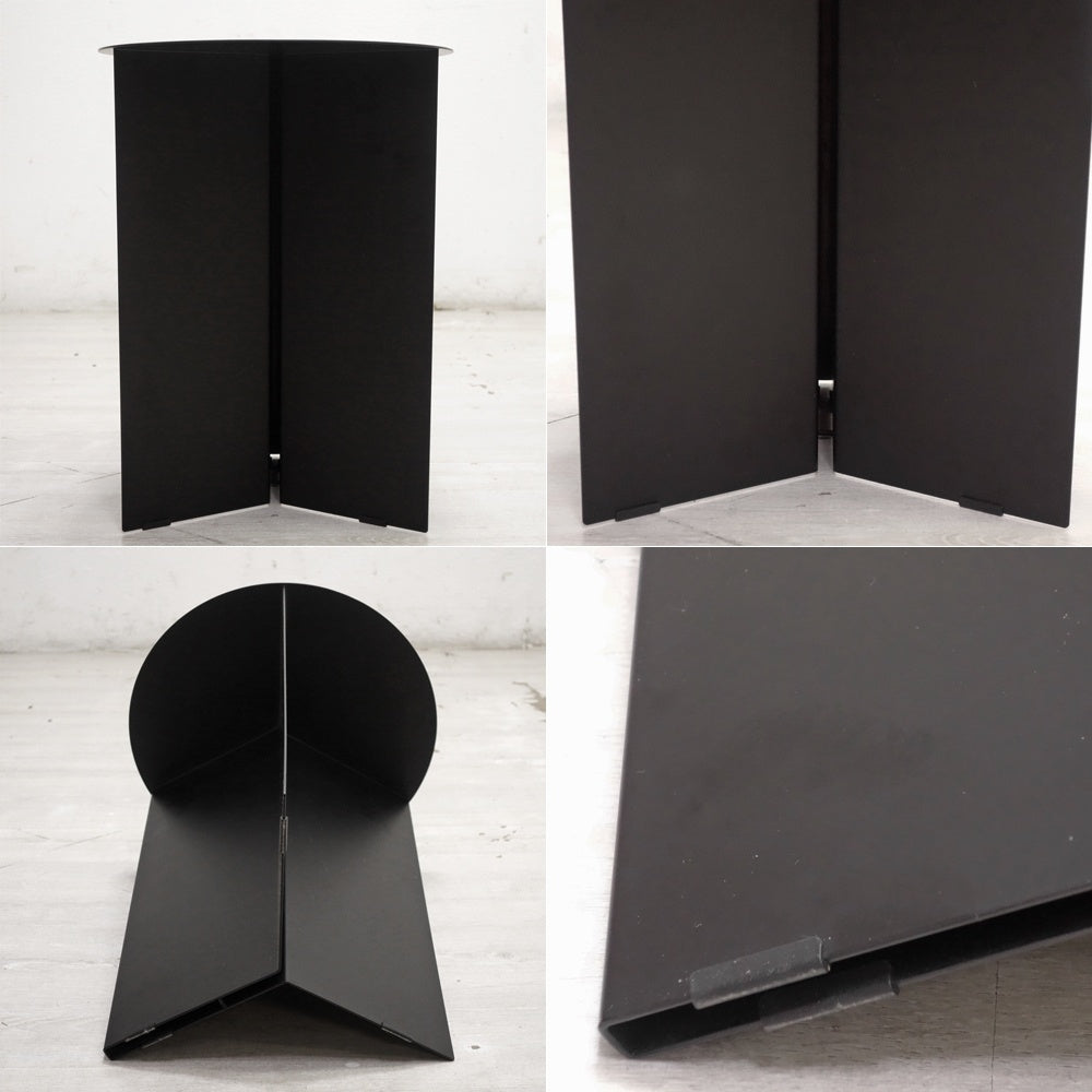 ヘイ HAY スリットテーブル ハイ SLIT TABLE HIGH Φ35cm H47cm サイドテーブル スチール ブラック 粉体塗装 ミニマル モダン デンマーク 北欧 ●