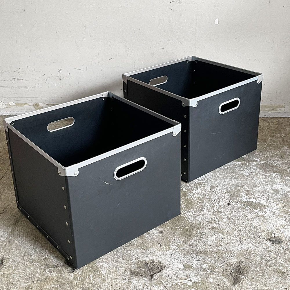 ユーエスエムハラー USMハラー USM Haller モジュラーファニチャー ブラック系 純正 パスコボックス W34×W34 2個セット B ■