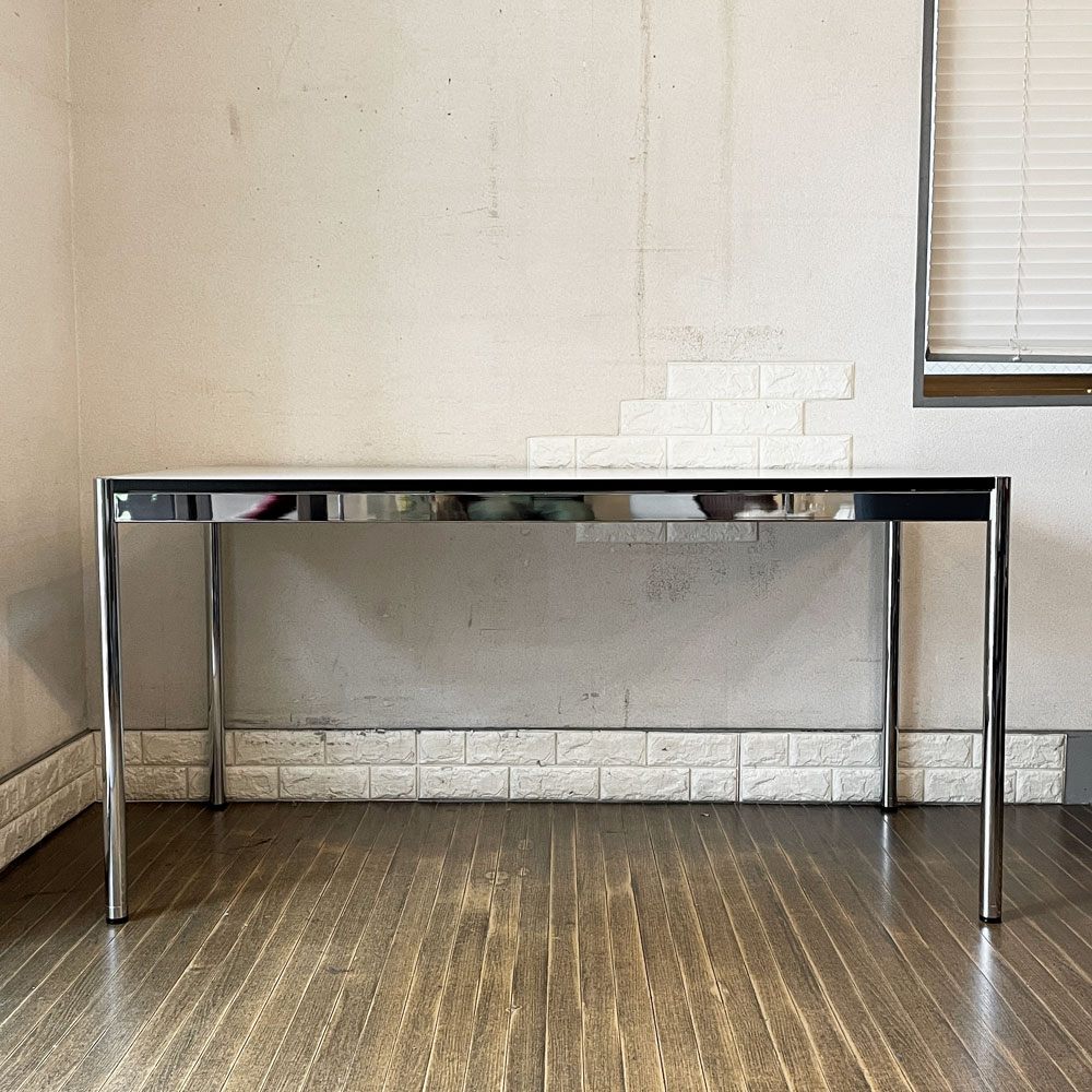 USMモジュラーファニチャー USM Haller USMハラーテーブル ワーキングデスク ダイニングテーブル パールグレーラミネート アジャスター 高さ調整リング付き+H2cm スイス ◎