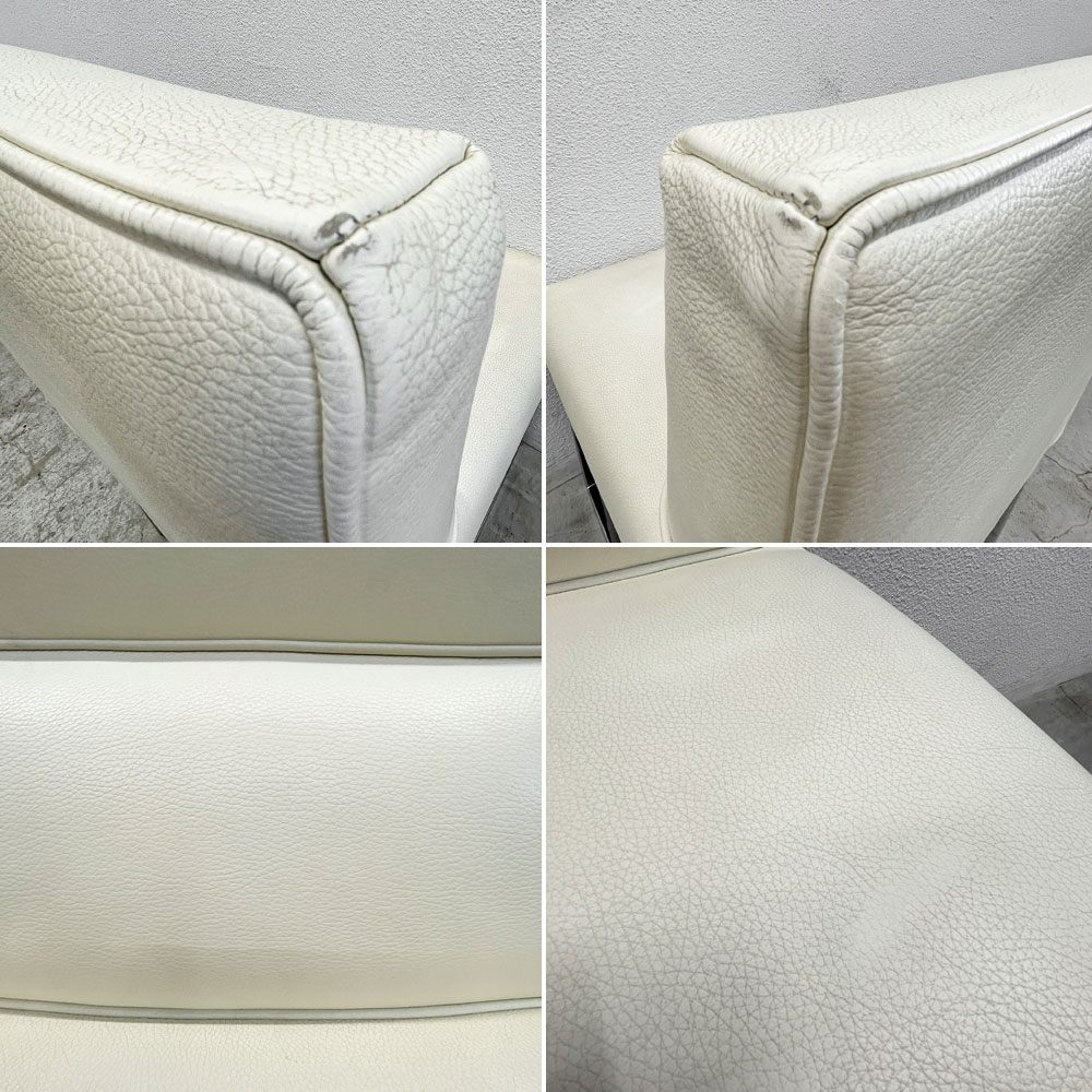 フェンディ・カーサ FENDI CASA エー・ビー・デュアメル AB Duhamel ダイニングチェア 本牛革 オフホワイト 参考価格 約45万～65万の品 A 〓