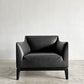タイム＆スタイル TIME & STYLE エドワード Edward seamless sofa シームレスソファ 1人掛け ラウンジチェア 本革 ブラックレザー タモ材 廃番 B 〓