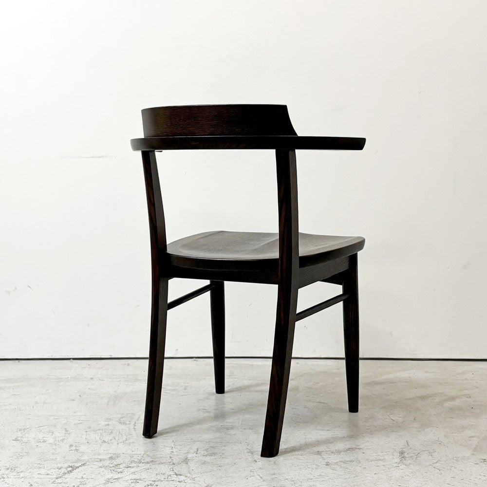 柏木工 KASHIWA ソフィー Sophie ダイニングチェア オーク無垢材 ハーフアーム ダークブラウン 飛騨家具 B ●