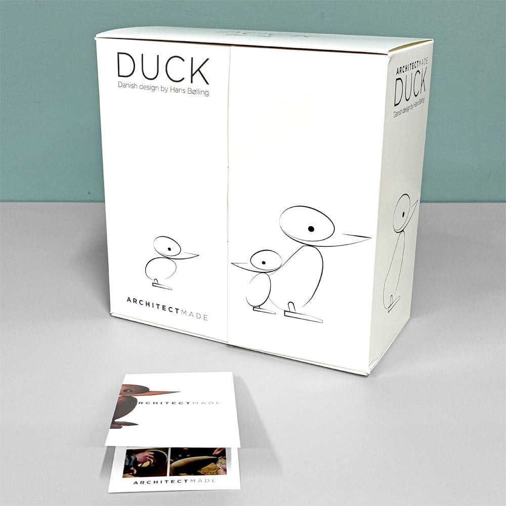 アーキテクトメイド Architectmade ダック Duck チーク無垢材 オブジェ H18cm ハンス・ボーリン Hans Bolling デンマーク 北欧雑貨 定価￥32,450- ◎