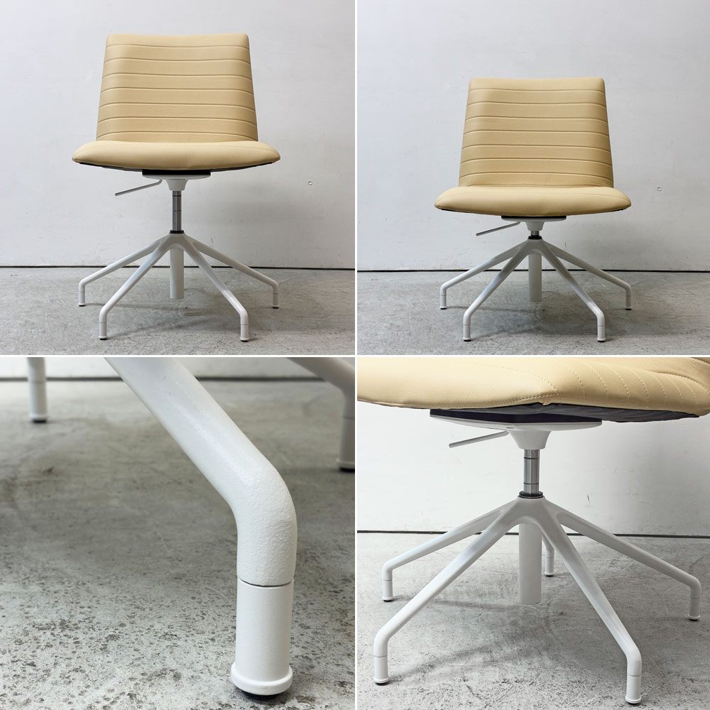 アンドリューワールド Andreu World フレックス エグゼクティブ Flex Executive ローバックチェア 回転式スターベース 本革 参考定価約278,630-●
