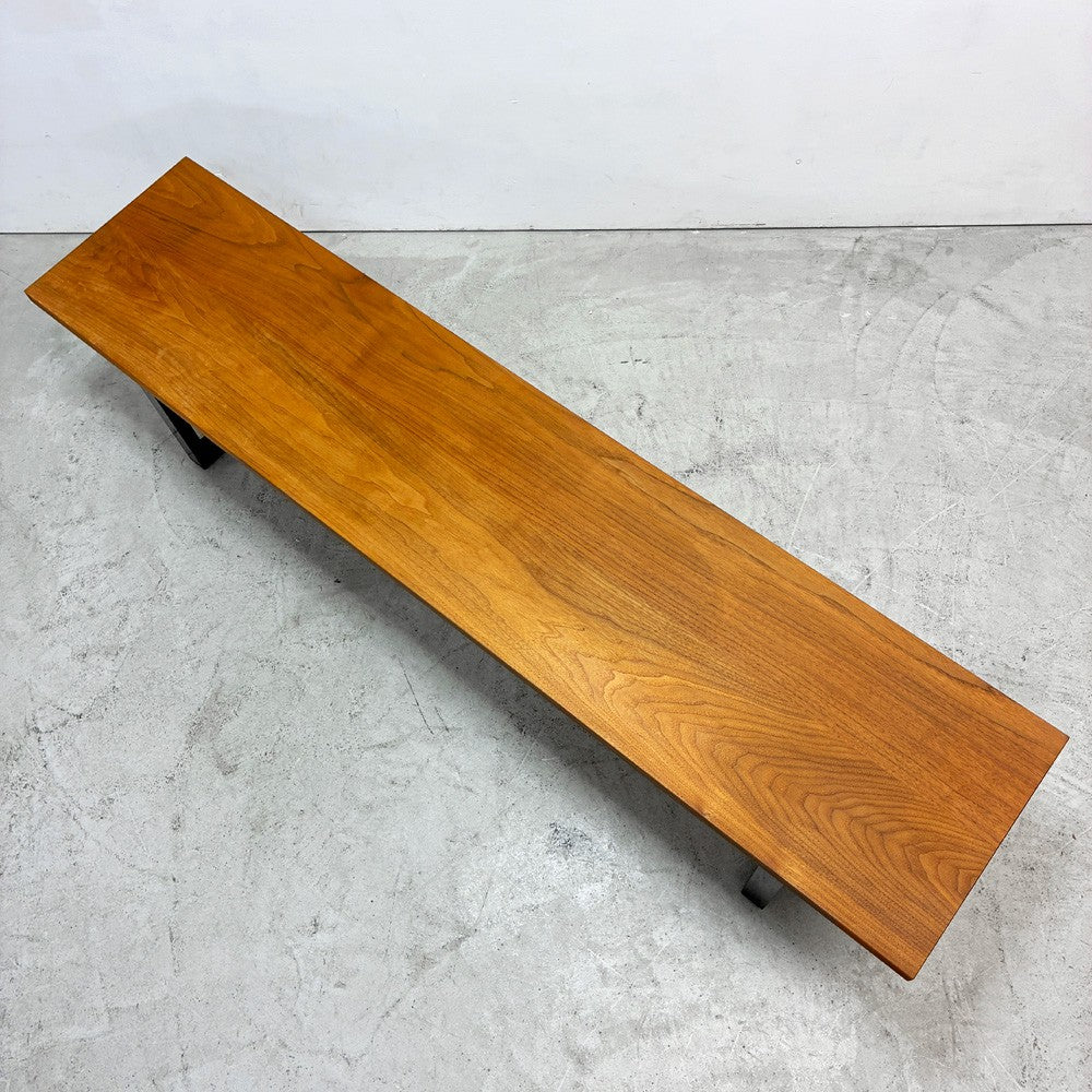 マスターウォール MASTERWAL ワイルドウッド WILDWOOD BENCH ベンチ W160cm ブラックチェリー無垢材 ブラックスチール脚 アカセ木工 参考定価￥121,000- ●