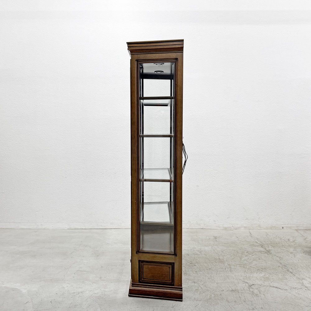 マルニ木工 maruni 地中海ロイヤル キュリオケース 飾り棚 ガラスキャビネット ディスプレイ 照明付き クラシカルデザイン 〓