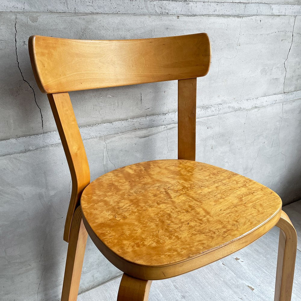 アルテック artek チェア69 ダイニングチェア カーリーバーチ材 スウェーデン製 40年代 ビンテージ 希少 アルヴァ・アアルト ♪