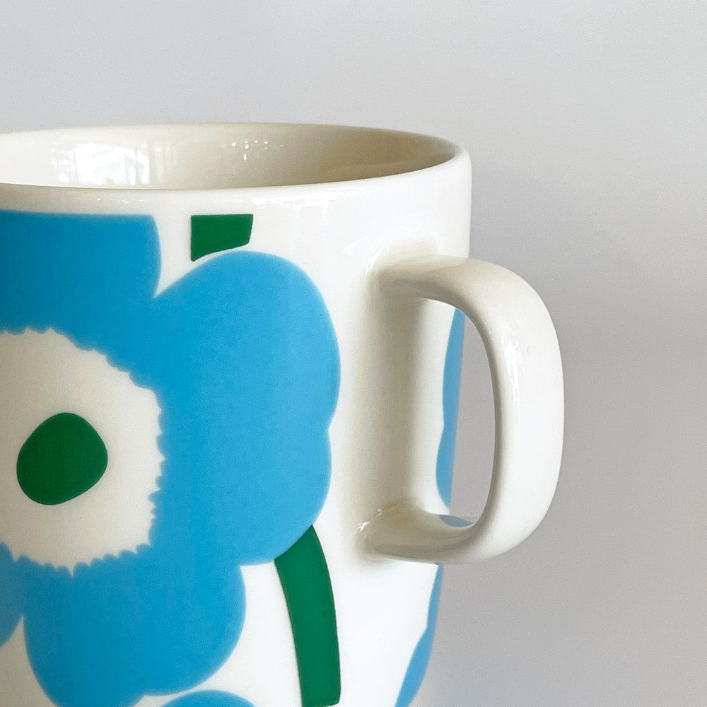 マリメッコ marimekko ウニッコ UNIKKO マグカップ 400ml ブルー ブルーボトルコーヒー コラボ 60周年記念 限定品 箱付き 北欧 ■