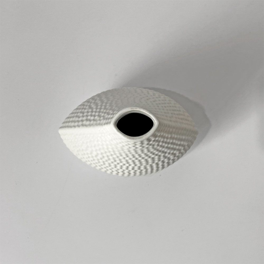 グスタフスベリ GUSTAVSBERG レプティル Reptil フラワーベース 花瓶 スティグ・リンドベリ Stig Lindberg 北欧 ビンテージ ホワイト ★