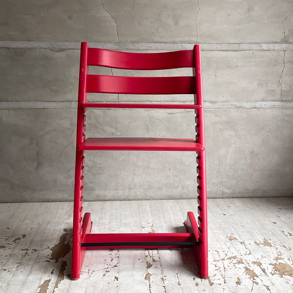 ストッケ STOKKE トリップトラップ TRIPP TRAPP ベビーチェア キッズチェア レッド S/N4～ ノルウェー 北欧家具 現状品 ♪