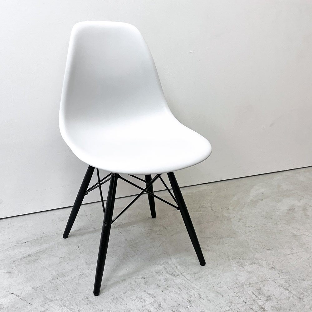 ハーマンミラー HermanMiller サイドシェルチェア ドゥエルレッグ DSW アルパイン × エボニー ポリプロピレン製 イームズ ミッドセンチュリー A ●