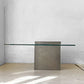 モーダエンカーサ moda en casa フライングテーブル FLYING TABLE コンクリートベース ガラス ローテーブル 定価 ￥74,800- ★