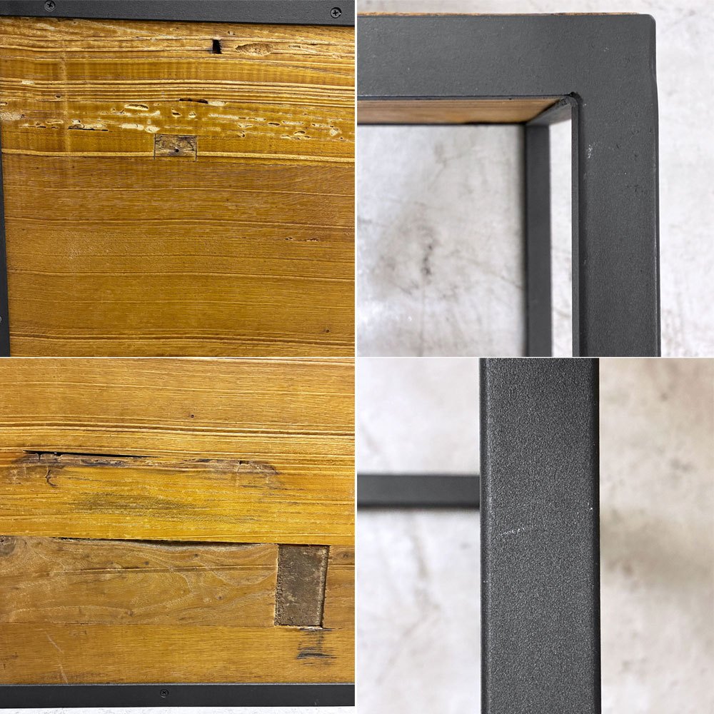 クラッシュゲート CRASH GATE ノットアンティークス Knot antiques ライザ LIZA コーヒーテーブル 古材 スチール W110cm インダストリアルデザイン ●