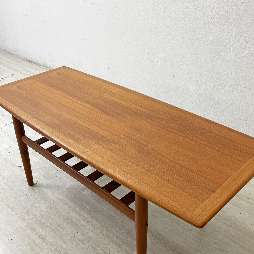 グロストルップ Glostrup Mobelfabrik チーク材 コーヒーテーブル W130cm グレーテ・ヤルク Grete Jalk デンマーク ビンテージ ●