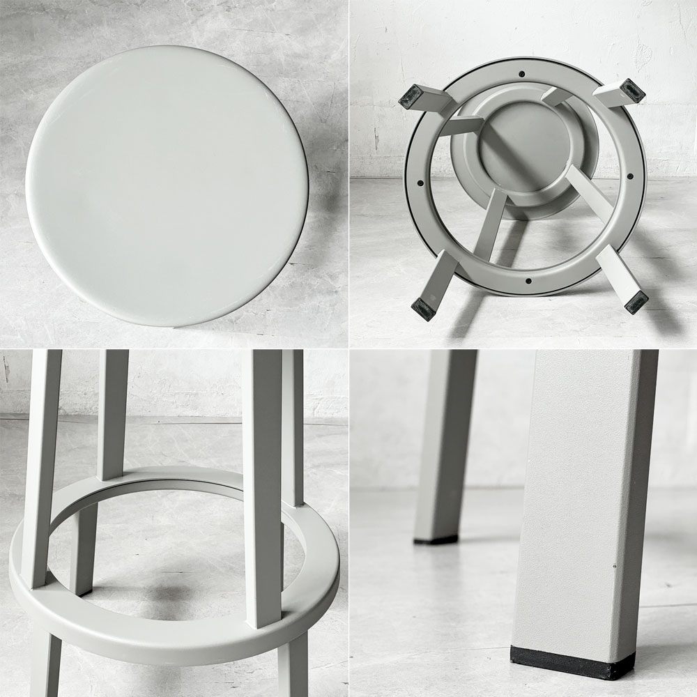 ヘイ HAY リボルバー バースツール ロー REVOLVER BAR STOOL LOW H65cm スカイグレー 回転式座面 レオン・ランズメイヤー デンマーク 定価¥51,700- B ★