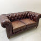 ハロ HALO ケンジントン KENSINGTON BIKER TAN 2Pソファ 2人掛け 牛本革 チェスターフィールドソファ 英国 定価￥550,000- ●