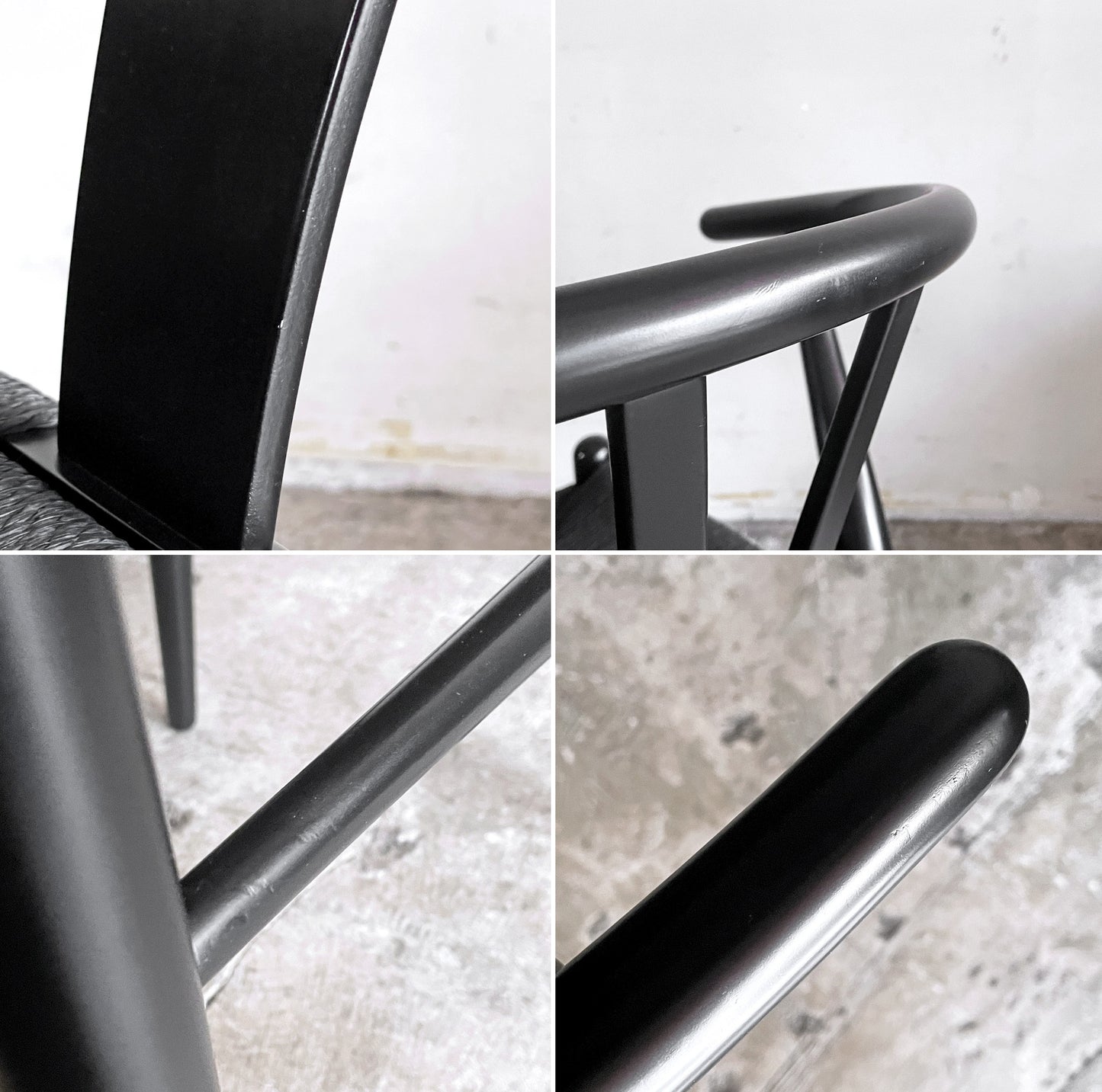 カールハンセン＆サン Carl Hansen & Son CH24 Yチェア ブラックラッカー×ブラックペーパーコード ビーチ材 ハンス・J・ウェグナー デンマーク 北欧家具 B ■