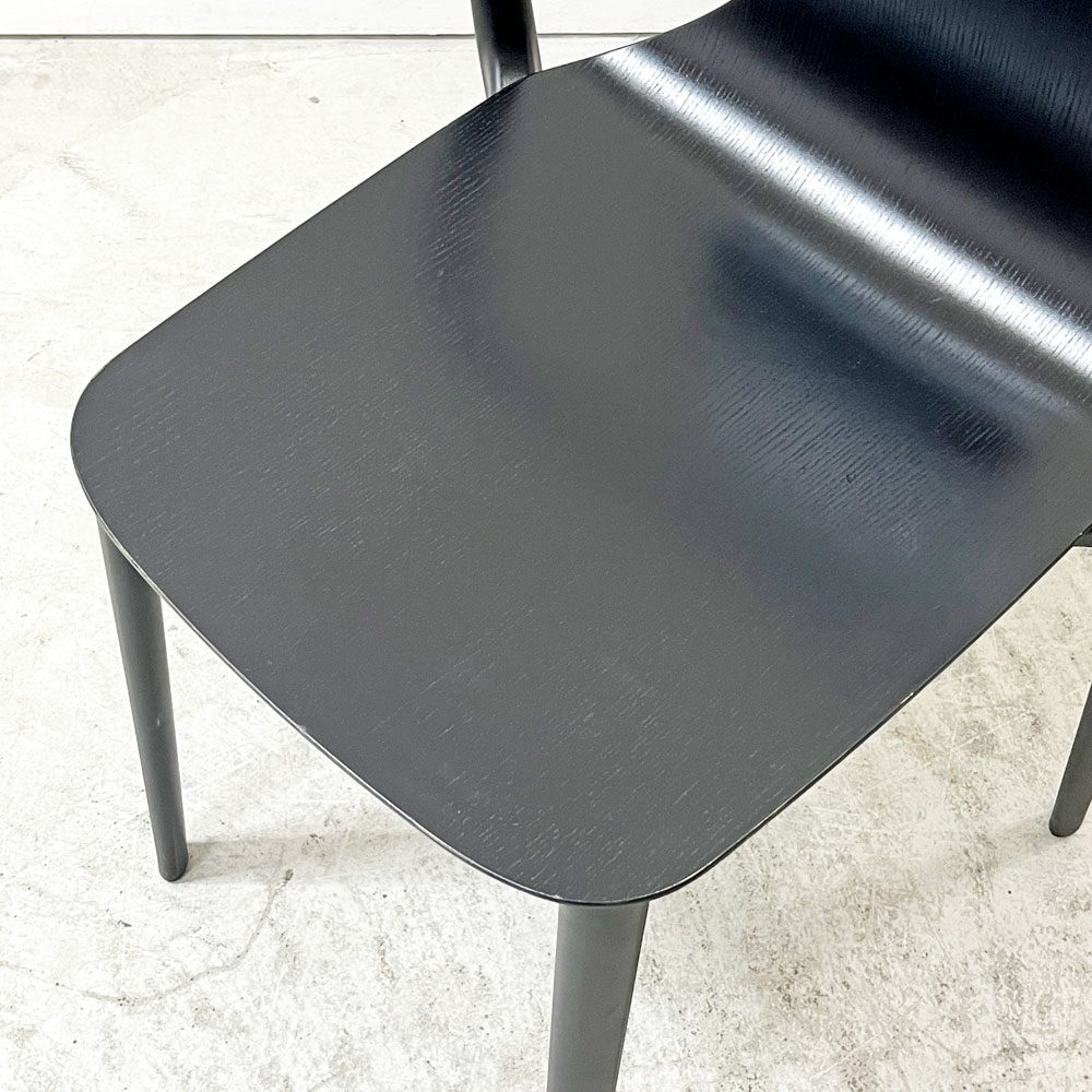 ヴィトラ Vitra ベルヴィルチェア Belleville Chair アームレスチェア ダイニングチェア スタッキングチェア アッシュ材 ブラック ロナン & エルワン・ブルレック C ●