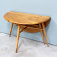 アーコール Ercol バタフライローテーブル サイドテーブル エルム材 サークル Φ61cm ゲートレッグ式 ドロップリーフ UKビンテージ ◎