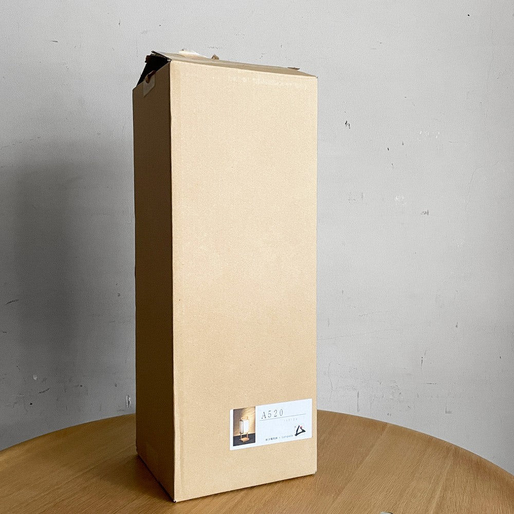 らんぱだ Lampada スタンドライト 行灯 A520 仁 jin 国産檜材 雲竜 ジャパンディスタイル 保管品 A ■