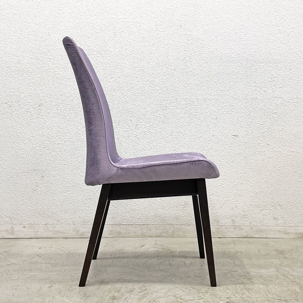 カワジュン KAWAJUN ドリディナチェア DORIDINA CHAIR ファブリック パープル モールドウレタン 美品 A 〓
