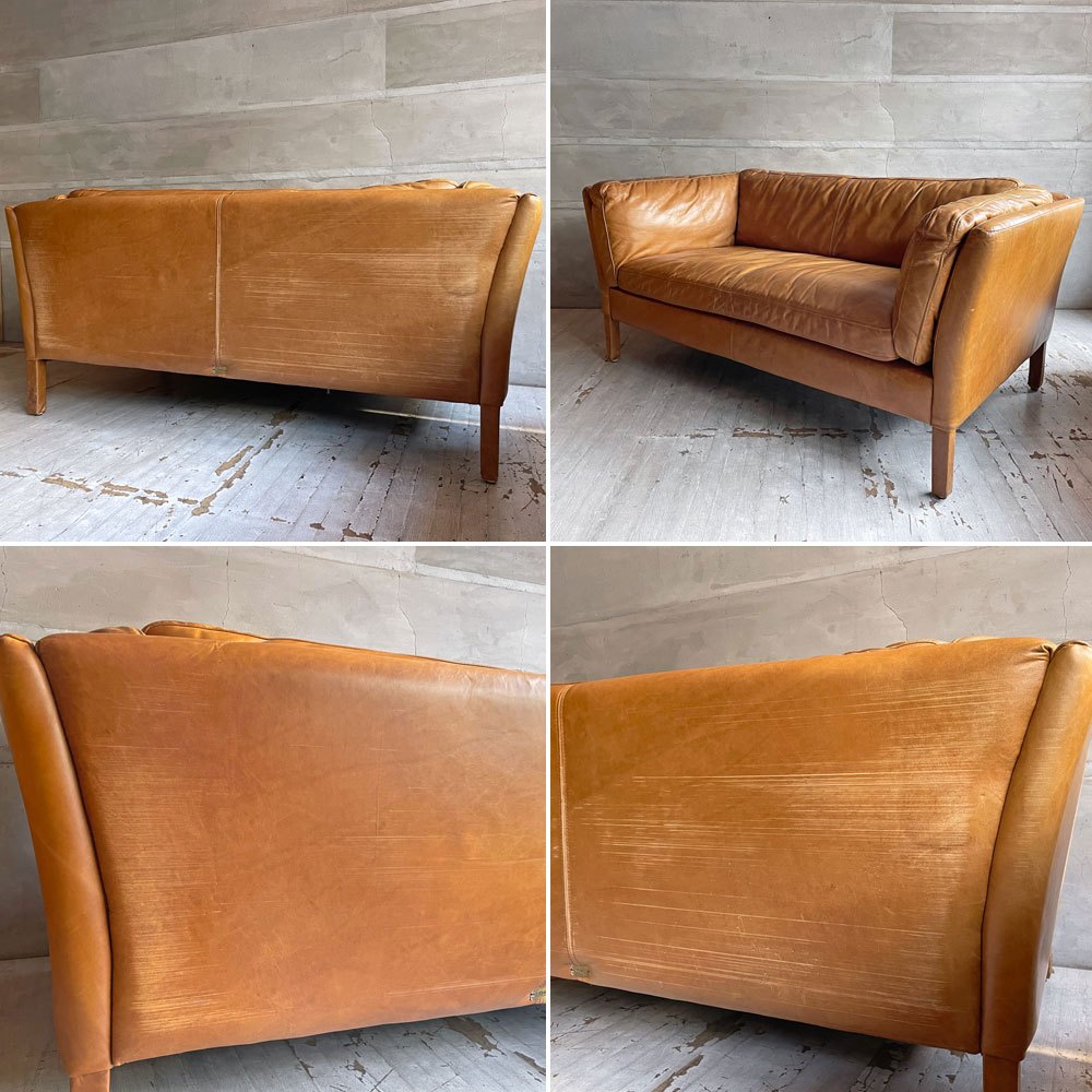 ハロ HALO レッジオ REGGIO 2P SOFA 2人掛けソファ レザー 牛本革 オールドサドルナッツカラー 英国家具 廃番 参考定価￥237,000- ♪