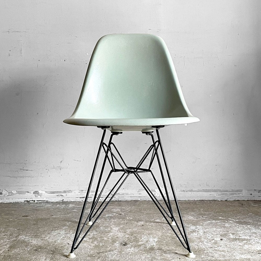 ハーマンミラー Herman Miller サイドシェルチェア セカンド 2nd FRP ライトブルー ロビンズエッグブルー エッフェルベース イームズ ビンテージ ■