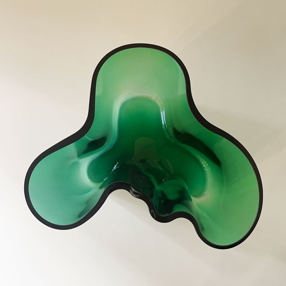 イッタラ iittala アルヴァ・アアルトコレクション Alvar Aalto Collection ベース 160mm エメラルド 箱付 フィンランド 北欧雑貨 廃番カラー ◎