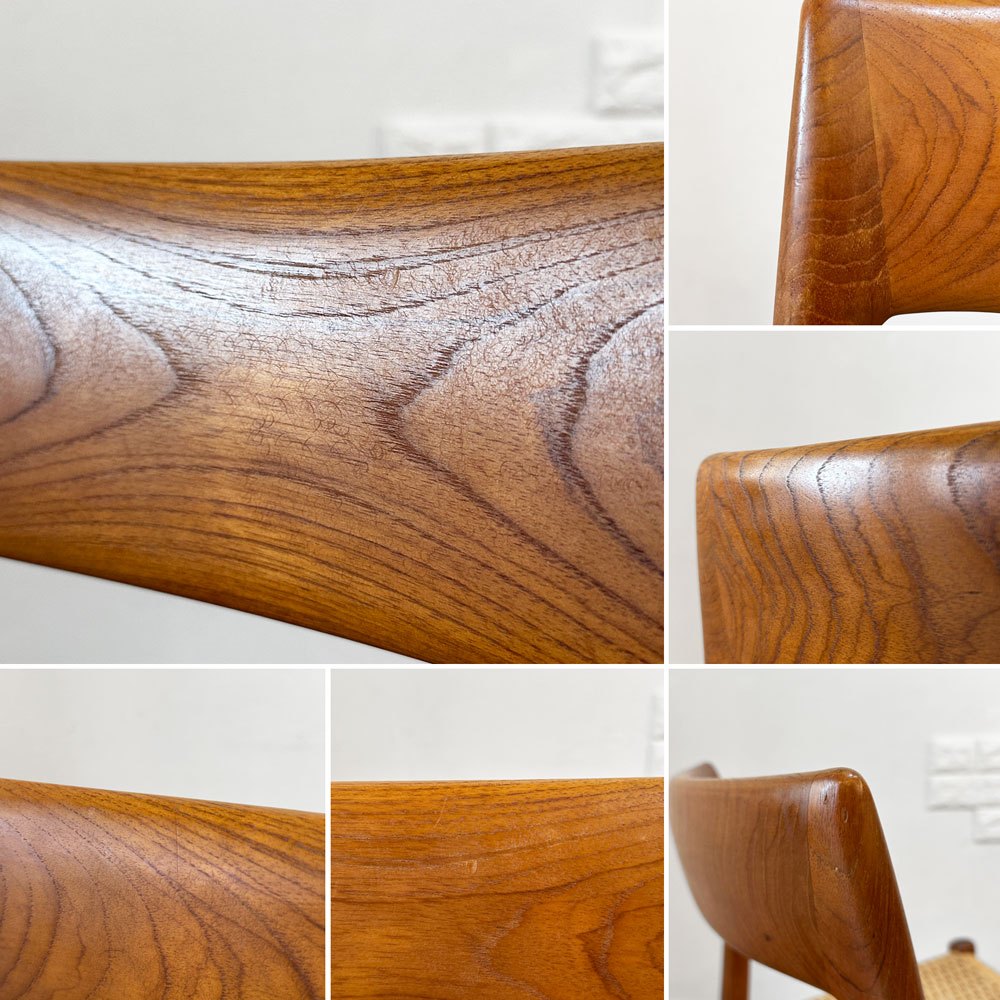 JLモラー J.L.Moller Model No.77 ダイニングチェア チーク材 ペーパーコード ニールス・O・モラー デンマークビンテージ 北欧家具 ◎