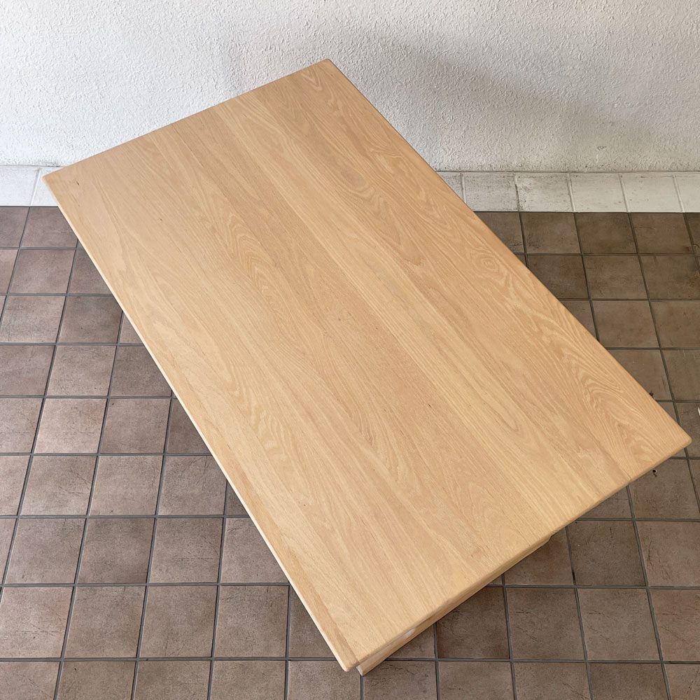 アクタス ACTUS スープ SOUP ダイニングテーブル オーク材 W150cm テーパー ミルク Tレッグ 廃番仕様 ◇