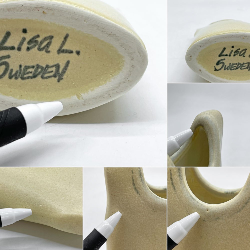 ケラミックスタジオグスタフスベリ KERAMIK STUDION GUSTAVSBERG ワードローブ Wardrobe ベスト VEST フラワーベース リサ・ラーソン Lisa Larson 北欧 陶器 オブジェ フィギュリン スウェーデン ●