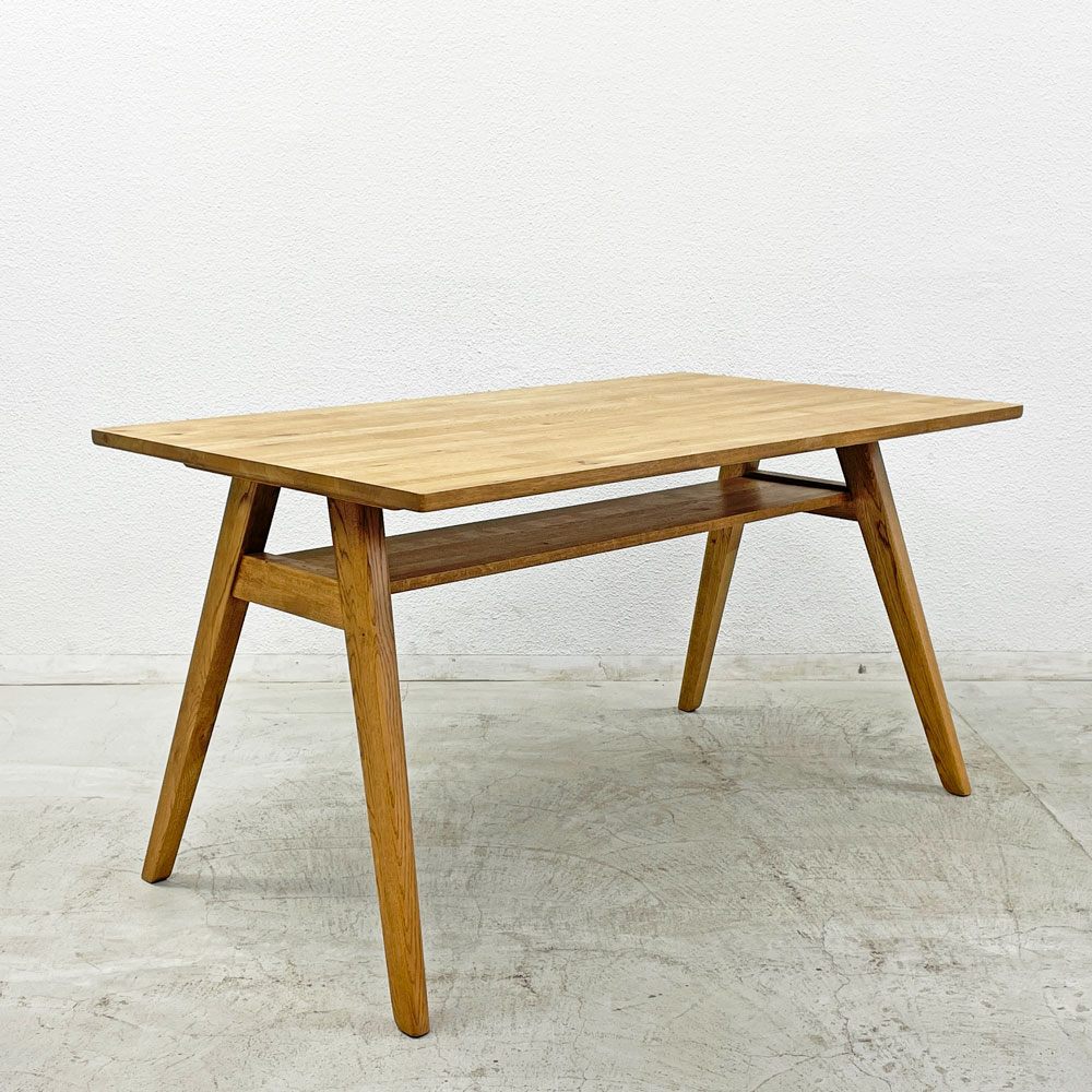 ウニコ unico アディ ADDAY ダイニングテーブル W135cm オーク無垢材 オイルフィニッシュ ナチュラル 定価64,900円〓