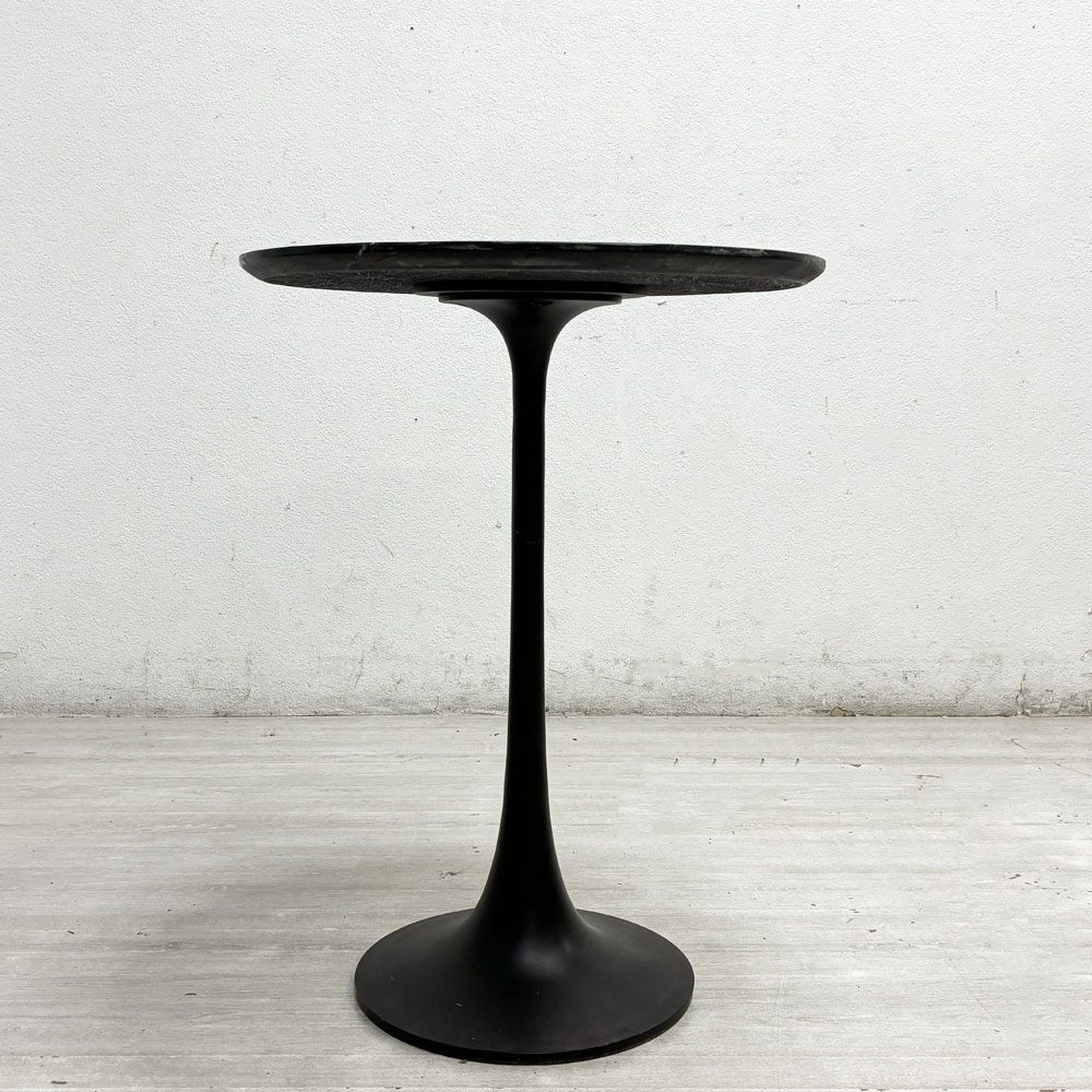 クレイト&バレル Crate&Barrel ネロ Nero Marble Accent Table 大理石サイドテーブル ラウンド モダンデザイン 参考価格約\59,000- ●