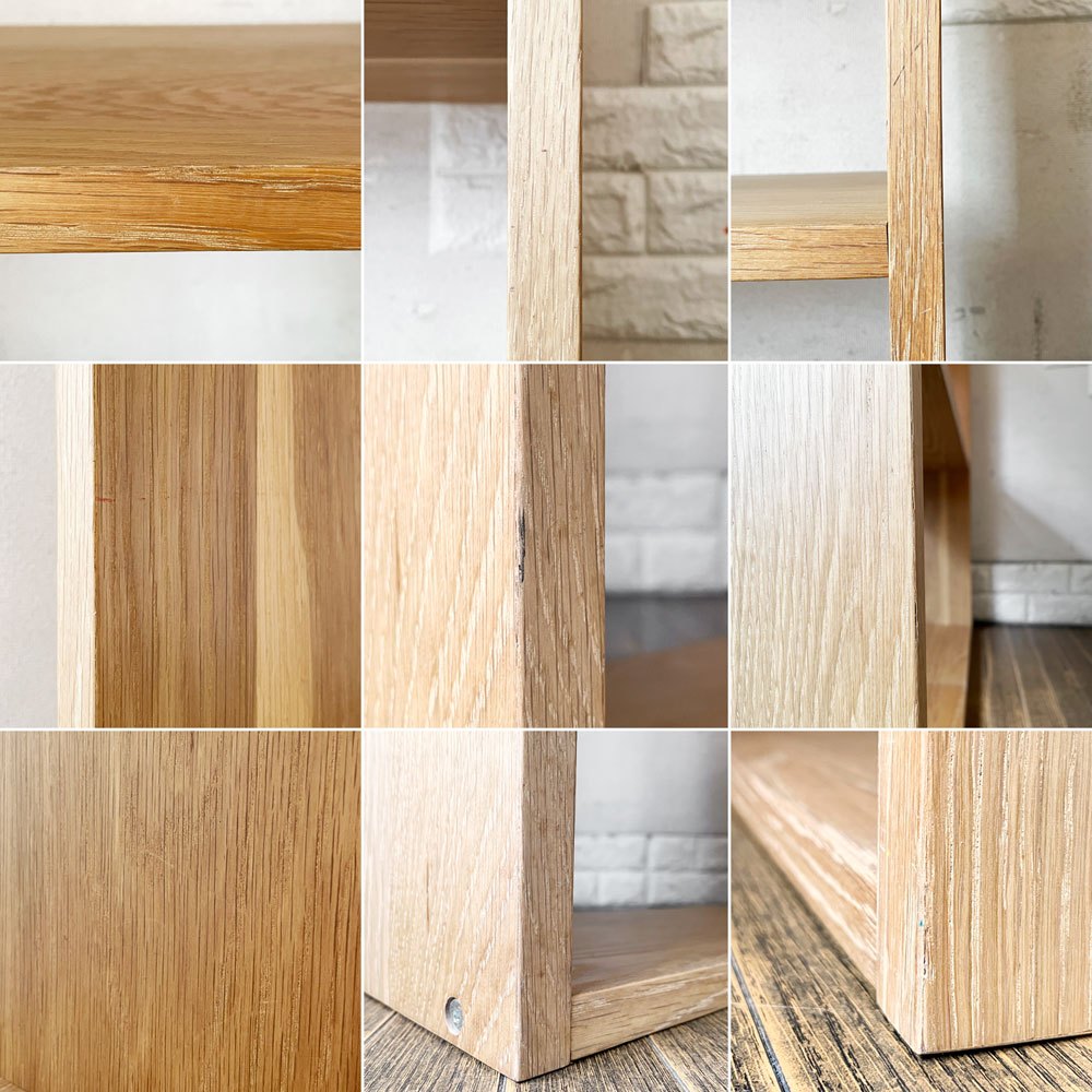 無印良品 MUJI スタッキングシェルフ ワイド 1列3段 オーク材 W81.5cm オープンシェルフ 本棚 飾り棚 シンプルデザイン 定価￥22,900- ◎