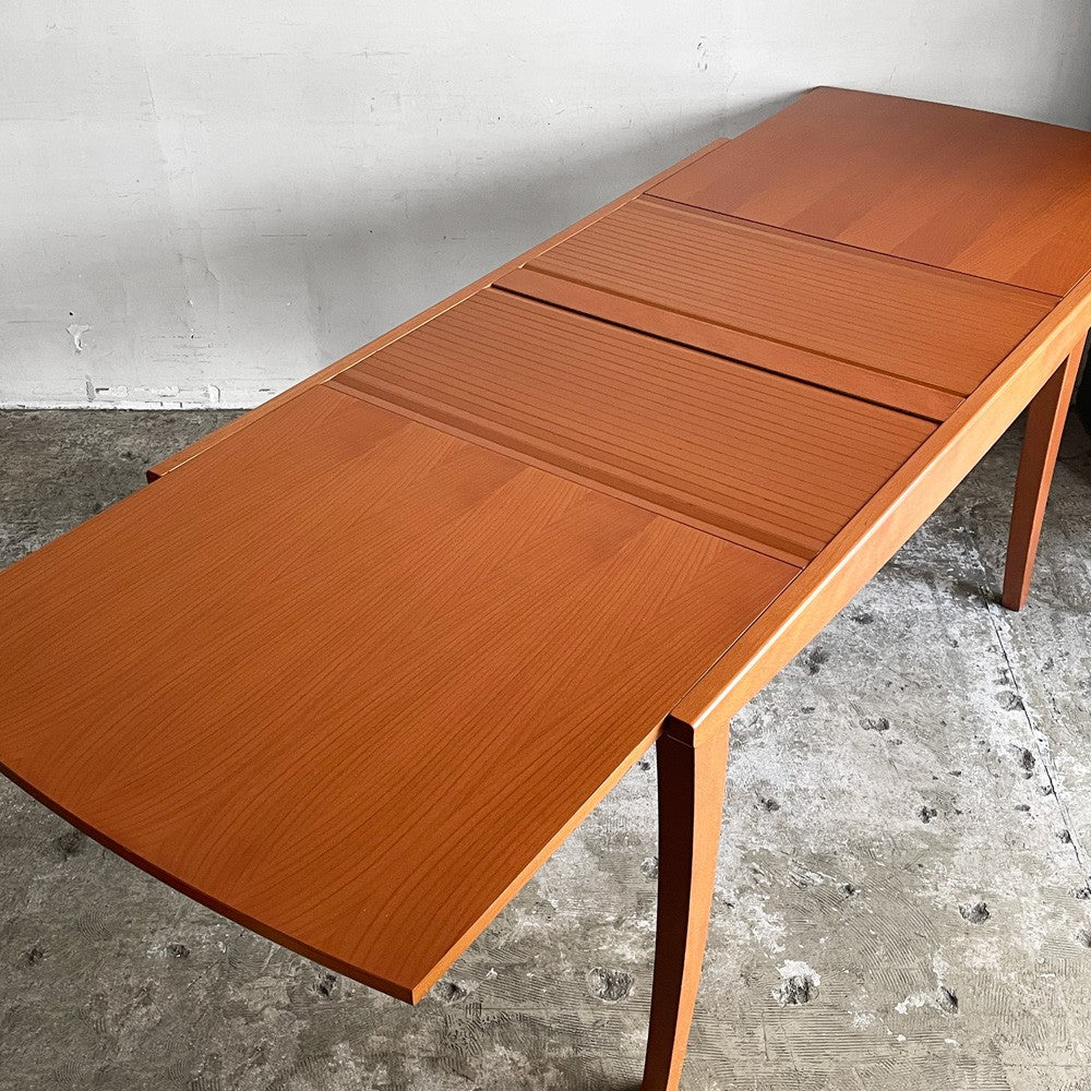 カリガリス Calligaris エクステンション ダイニングテーブル 伸長式 蛇腹 チェリー材 W147~222cm イタリアモダン ■