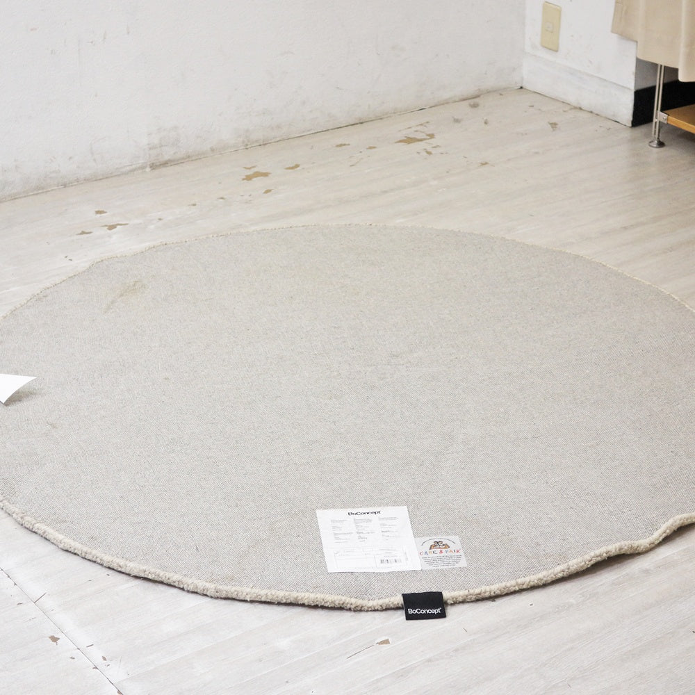 ボーコンセプト BoConcept ファロー Furrow ラグ Φ150cm ラウンド ウール100% モダンデザイン ●