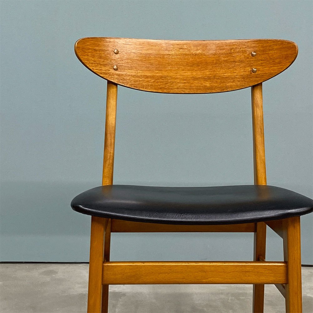 ファーストラップ FARSTRUP サイドチェア No.210 ダイニングチェア チーク材×ビーチ材 デンマーク 北欧ビンテージ ◎