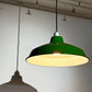パシフィックファニチャーサービス P.F.S ホーロー ペンダントライト ENAMEL LAMP SHADE 14 ソケットコード付き グリーン ●