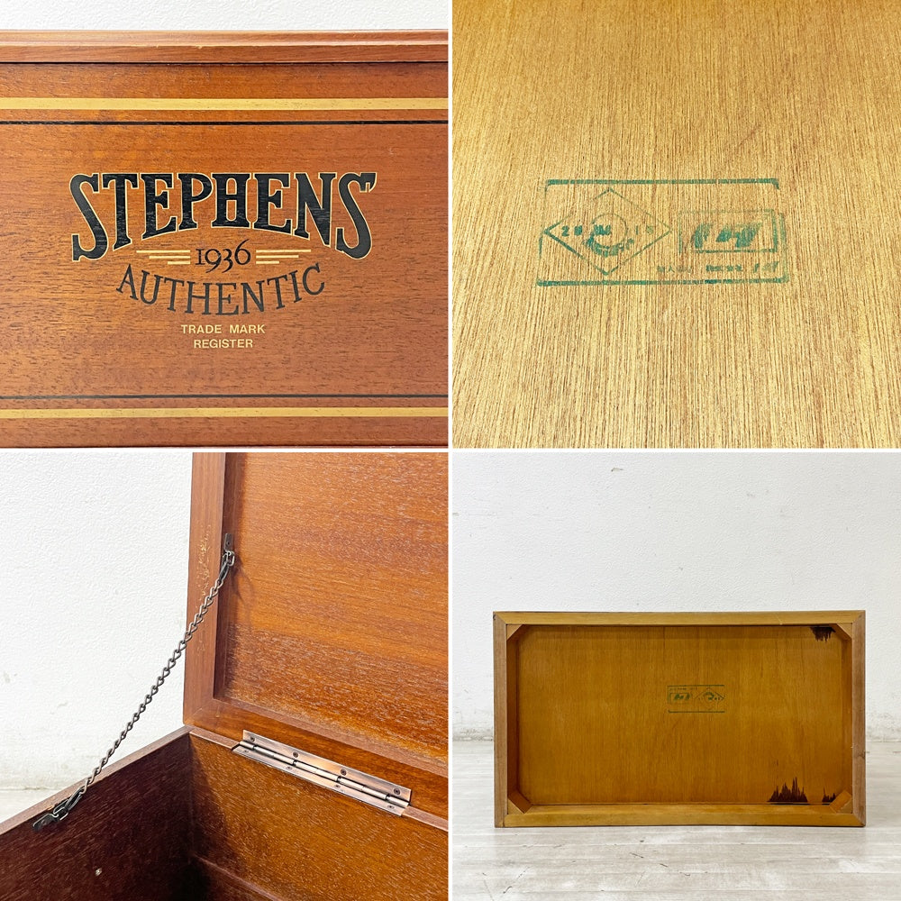 ステファンズ STEPHENS’ 1936 AUTHENTIC チェスト ブランケットボックス ウッドボックス 収納箱 ベンチ 店舗什器 ビンテージ A ●