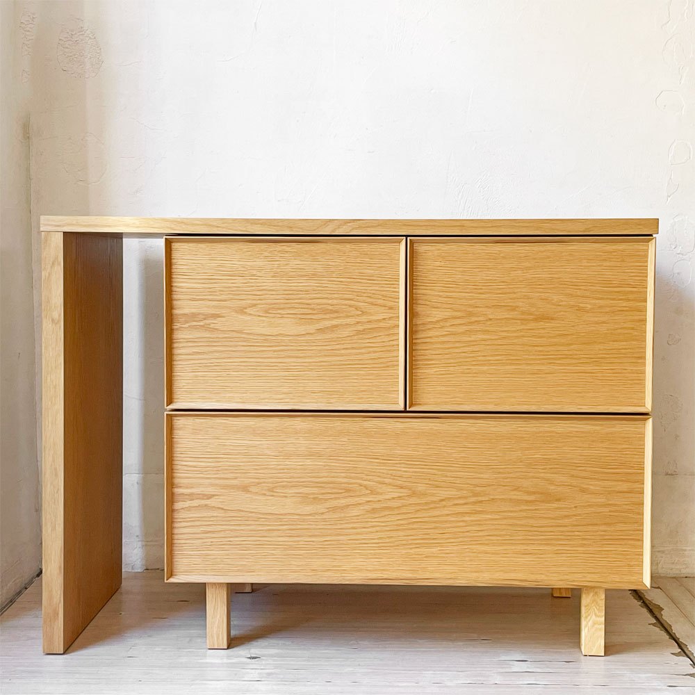 アクタス ACTUS トワード TOWARD チェスト＆サポートテーブル 80LO-2/1CHEST SGL OAK レッグ V3 デスク ナチュラルスタイル 美品 ★