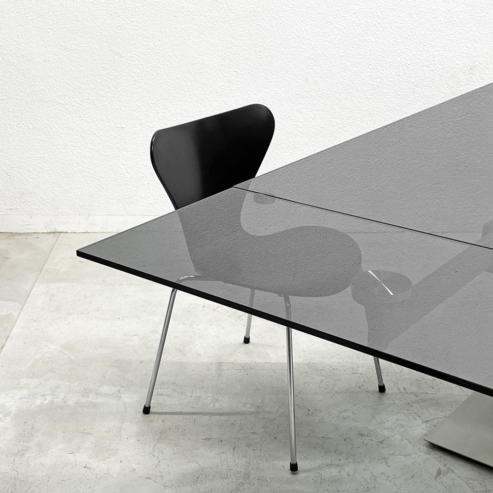 ボーコンセプト Boconcept モンツァ Monza ダイニングテーブル ガラス天板 エクステンション W190～280cm スモークガラス モノトーン 〓